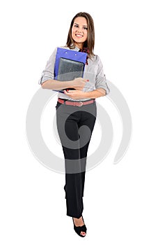 Isolated business woman