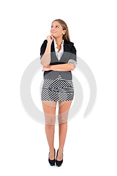 Isolated business woman