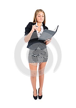 Isolated business woman