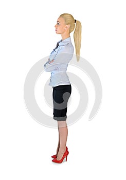 Isolated business woman