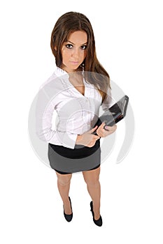 Isolated business woman