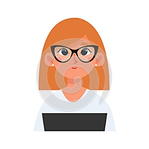 Isolated business woman icon