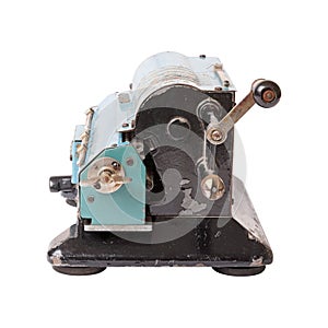 Isolated calculating machine side view