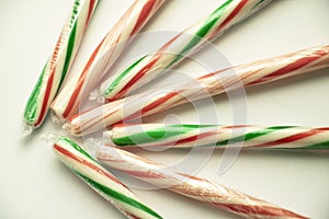 Isolated Candy Cane Close Up