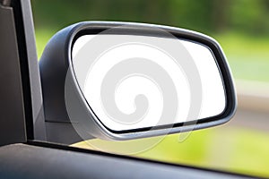 Isolated car mirror