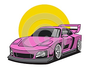 isolated car modification vector illustration design