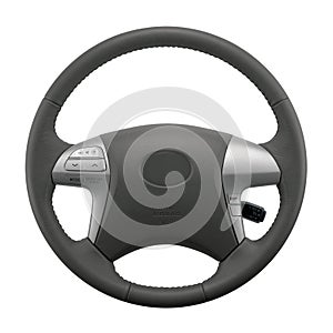 Isolated Car Steering Wheel