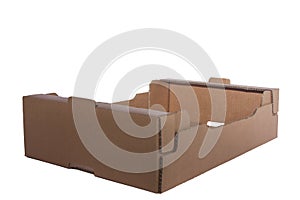 Isolated Cardboard box for vegetables