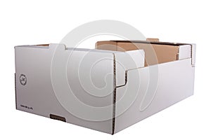 Isolated Cardboard box for vegetables
