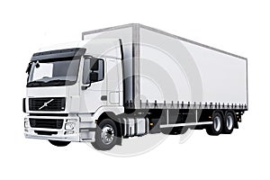 Isolated Cargo Truck on Transparent Background, Generative Ai