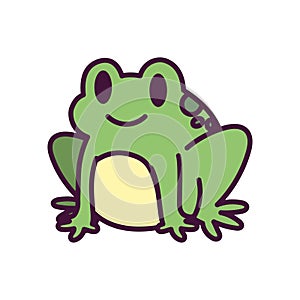 Isolated cartoon of a toad