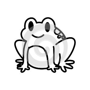 Isolated cartoon of a toad