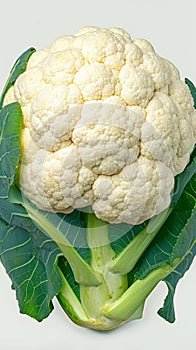 Isolated cauliflower a symbol of freshness and healthy eating