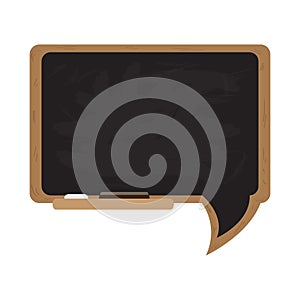 Isolated chalkboard with a bubble chat shape