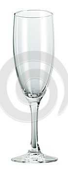 Isolated champagne glass clear