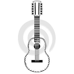 Isolated charango icon. Musical instrument