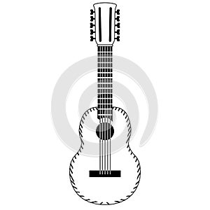 Isolated charango icon. Musical instrument photo