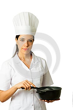 Isolated Chef Cooking