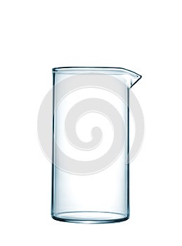 Isolated chemical beaker on table