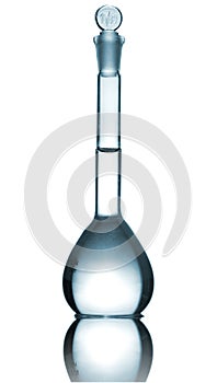 Isolated chemical volumetric flask with reflection