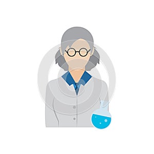 Isolated chemist biologist icon