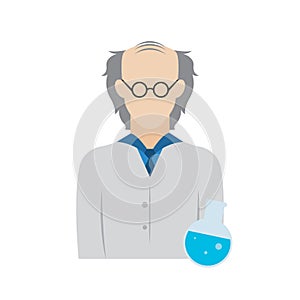 Isolated chemist biologist icon