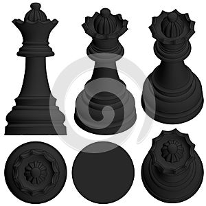 Isolated chess piece 3d illustration