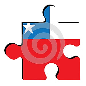 Isolated Chilean flag