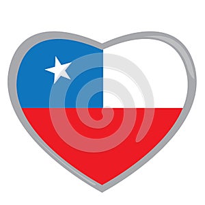 Isolated Chilean flag
