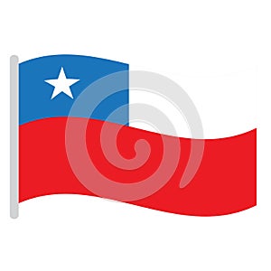 Isolated Chilean flag