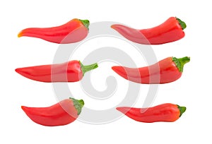 Isolated Chili Peppers