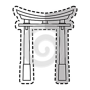 Isolated china arch design photo