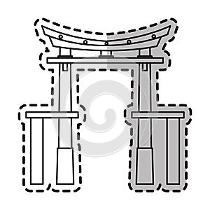 Isolated china arch design photo