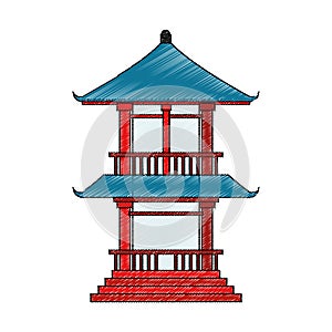 Isolated china tower design photo