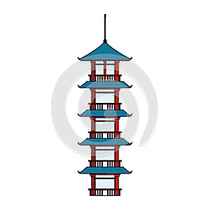 Isolated china tower design photo