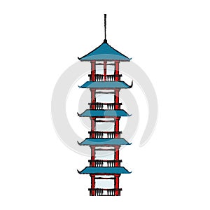 Isolated china tower design photo