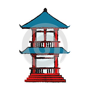 Isolated china tower design photo