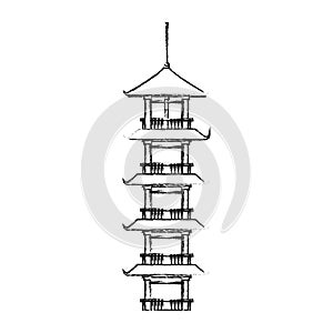 Isolated china tower design photo