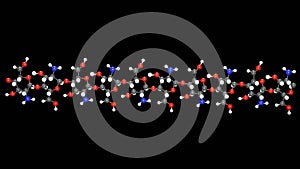 isolated Chitin molecule in the black background photo