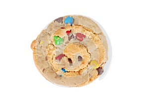 Isolated chocolate chip candy cookie