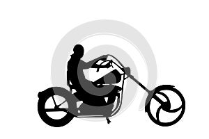 Isolated chopper biker vector