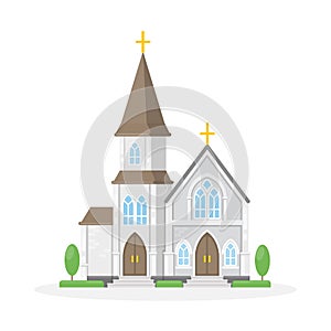 Isolated christan church.