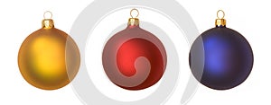 Isolated christmas baubles