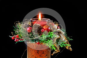 Isolated Christmas Flower Arrangement