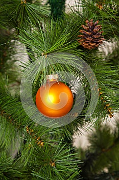 Isolated Christmas-tree decorations. 2016 happy new year