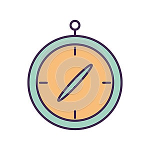 Isolated chronometer line and fill style icon vector design