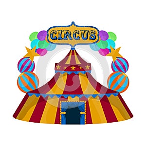 Isolated circus tent