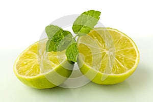 Isolated citrus fruit on white