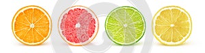 Isolated citrus halves photo