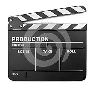 Isolated clapperboard photo